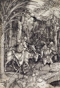 La huida a Egipto, c.1500 de Albrecht Dürer